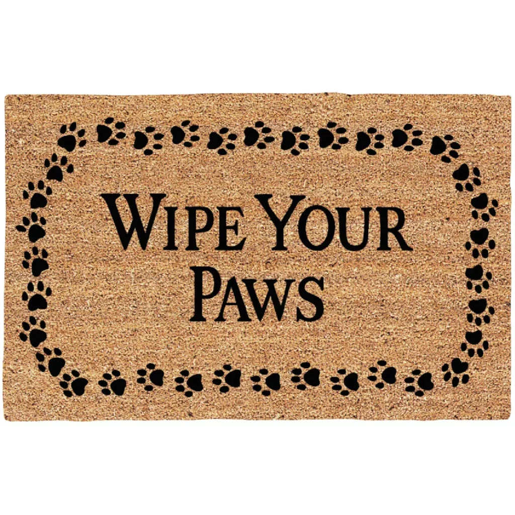 Wipe Your Paws Coir Vinyl Door Mat