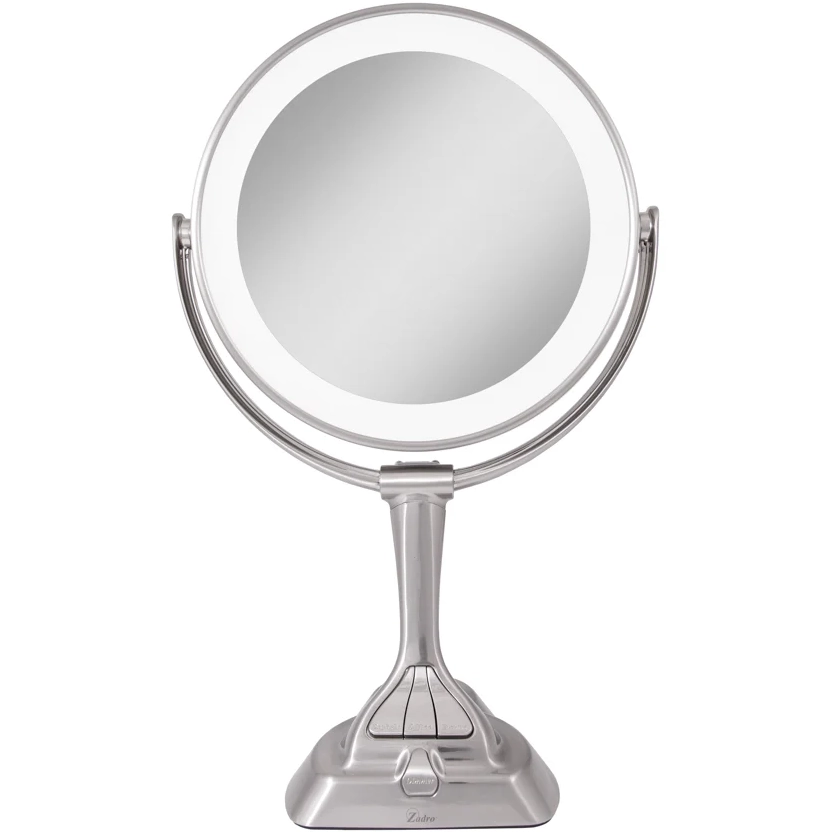 Zadro Lighted Makeup Mirror with Magnification & Smart Dim