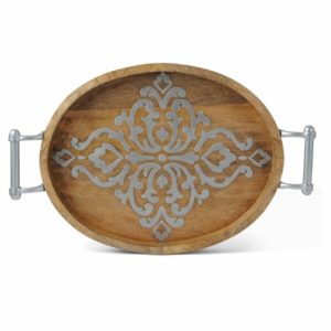 HERITAGE LG OVAL TRAY W/HANDLES
