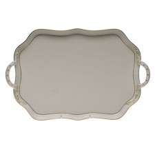 Rectangular Tray With Branch Handles