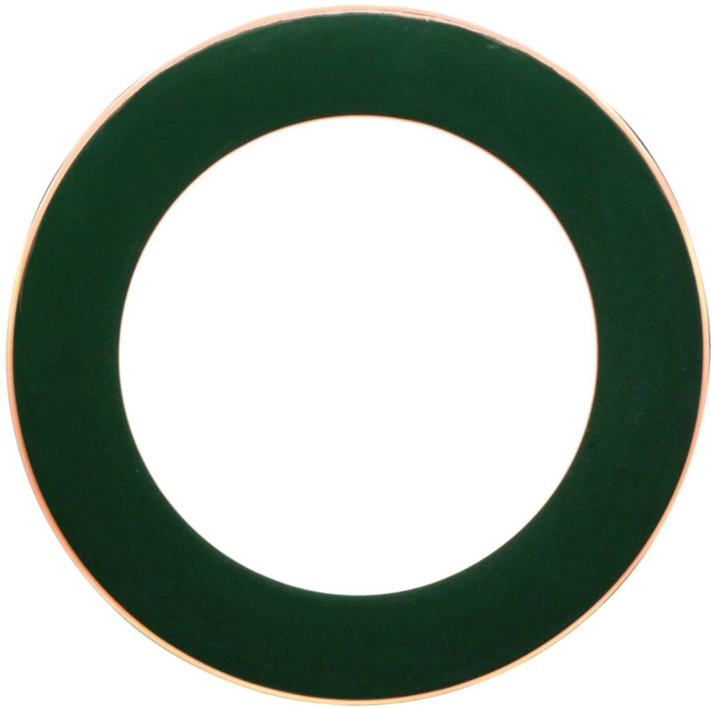 Pickard White Green & Gold Charger Plate