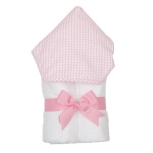 Everykid Check Hooded Towel - Pink  