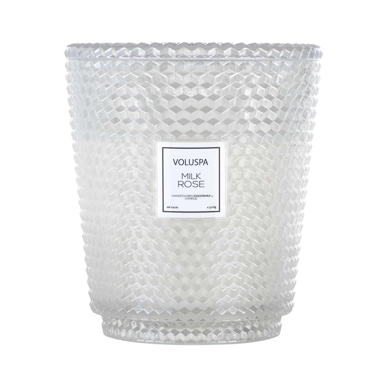 Voluspa 5 Wick Hearth Candle Milk Rose Berings