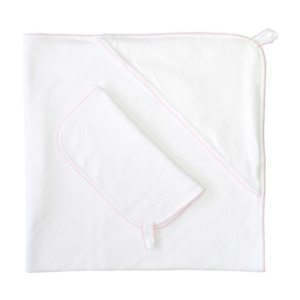 White Bubble Hooded Baby Towel