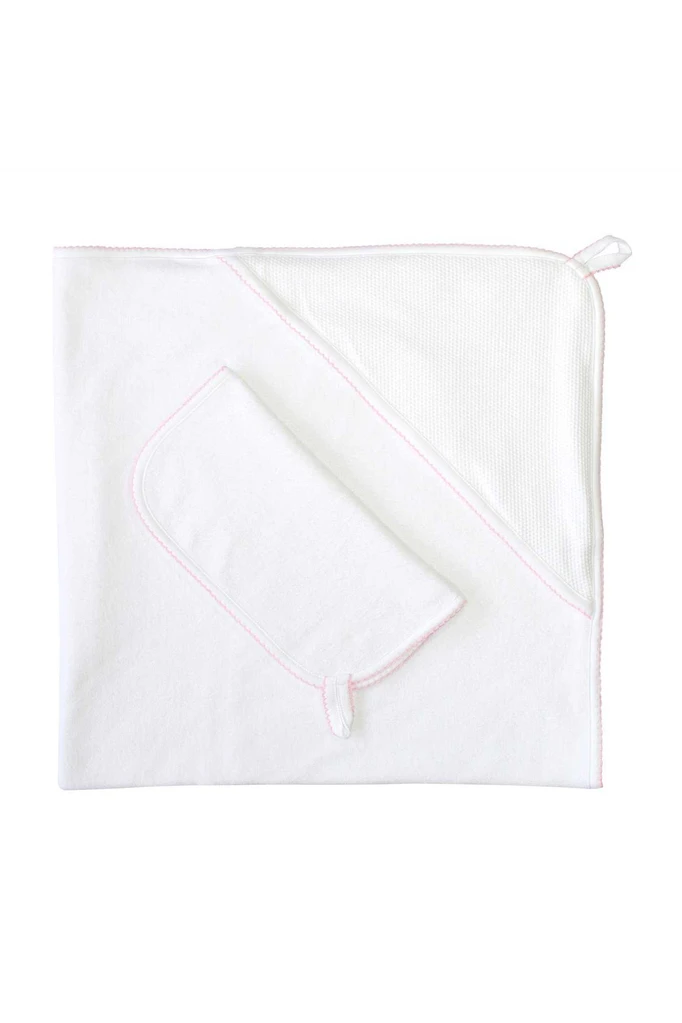 White Bubble Hooded Baby Towel