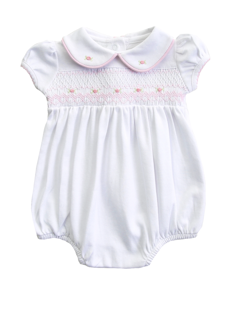 Magnolia Baby Pink Smocked Collared Bubble