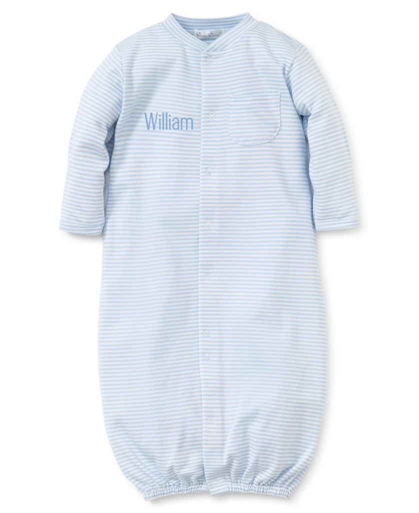 Kissy Kissy Simple Stripes Convertible Gown - Blue