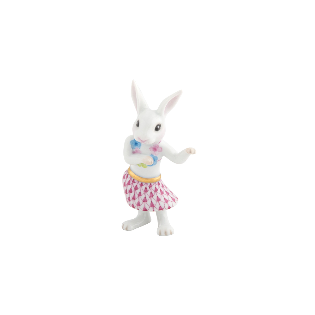 Herend Raspberry Hula Bunny