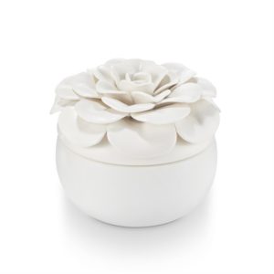 Ceramic Flower Candle Gardenia