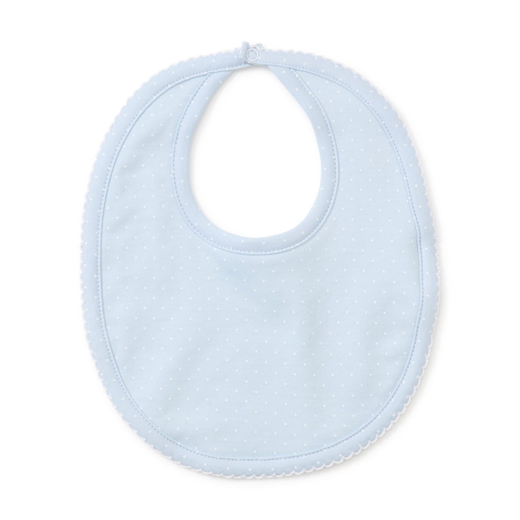 Kissy Kissy Blue/White New Kissy Dots Print Bib