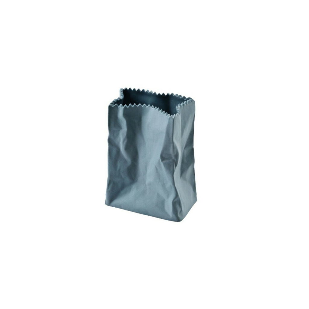 Paper Bag Vase - Blue