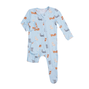 Angel Dear Blue Puppy Play Zipper Footie