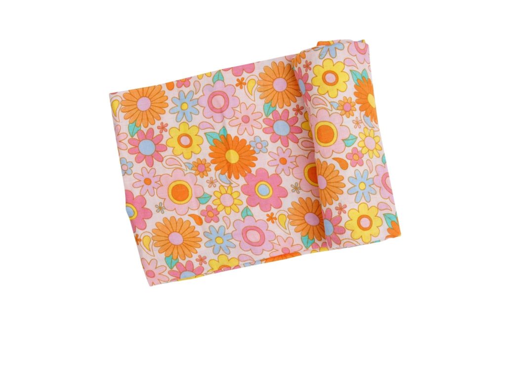 Angel Dear Retro Daisy Swaddle Berings