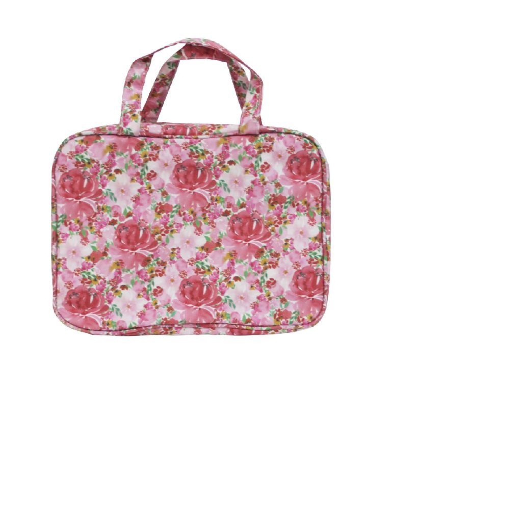 TONIC Hanging Cosmetic Bag- Flourish Pink