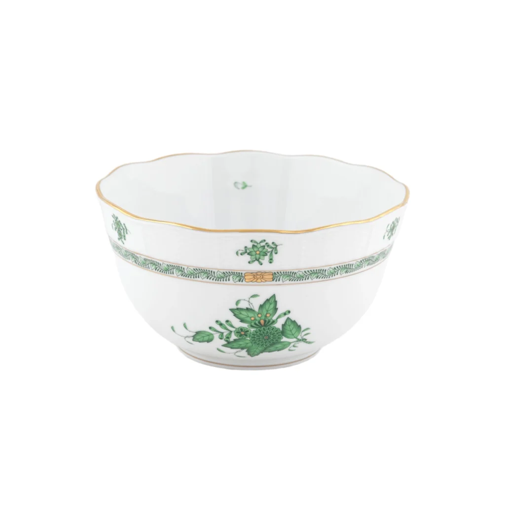 Herend Chinese Bouquet Green Round Bowl