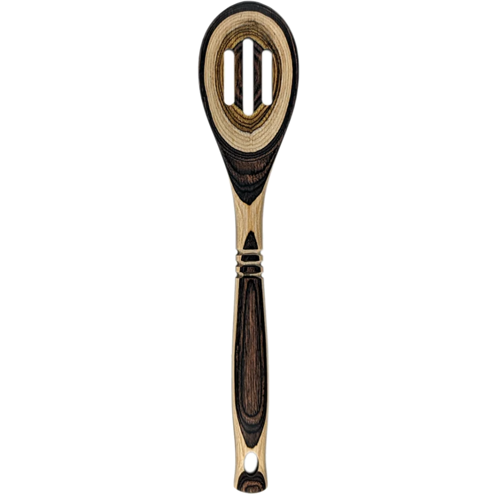 Island Bamboo Pakka Wood 12in Slotted Spoon