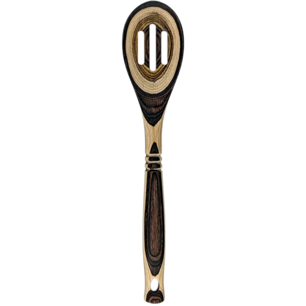 Island Bamboo Pakka Wood 12in Slotted Spoon