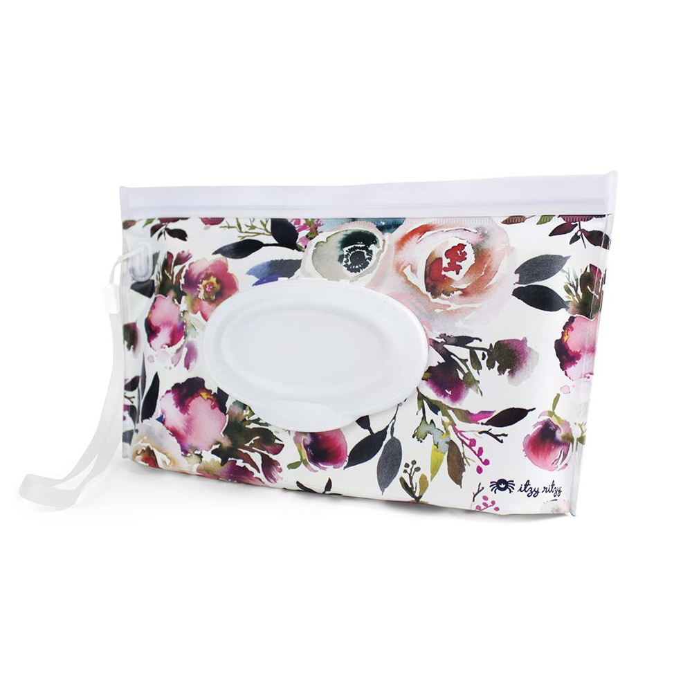 Itzy Ritzy Take & Travel Pouch Reusable Wipes Case - Blush Floral