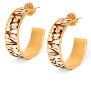 Brackish Jules Feathered Hoop Earrings