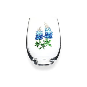 The Queens' Jewels Bluebonnet Stemless Wine Glass