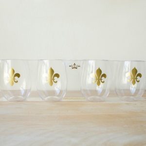 The Royal Standard Fleur De Lis Wine Glass Set of 4  