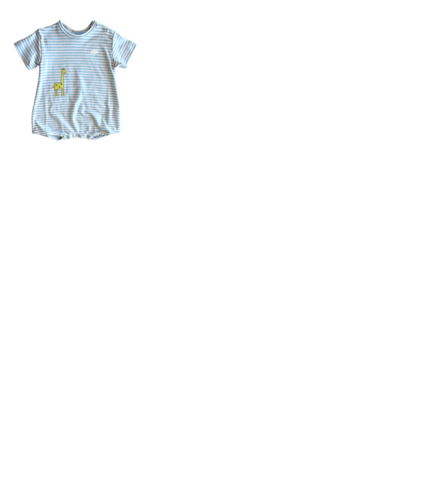 Florence Eiseman Blue Stripe Giraffe Bubble