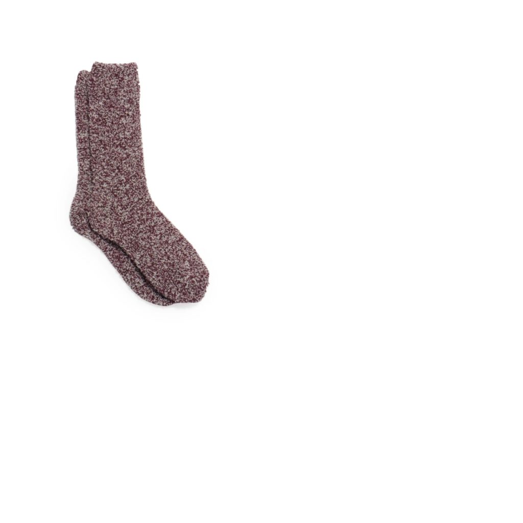 COZYCHIC Heathered Socks- Burgundy