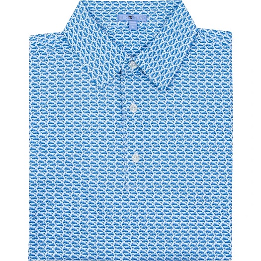 Genteal Performance Polo - Blue Trout