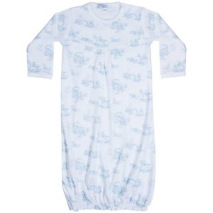 Nellapima Blue Toile Baby Gown