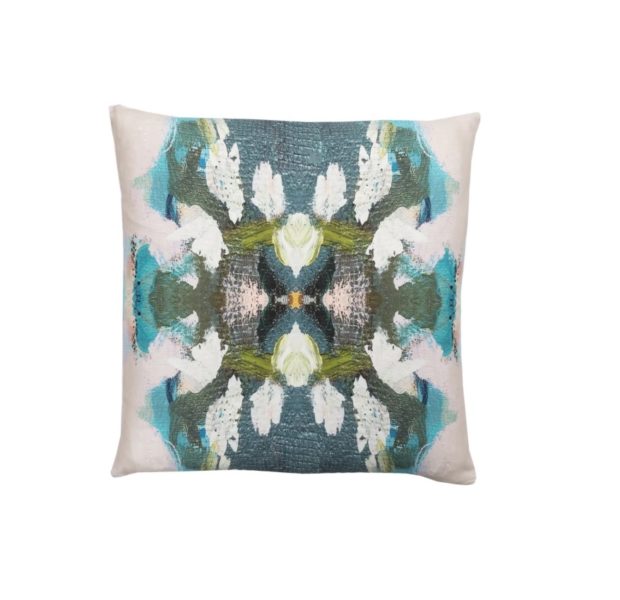 Peacock Blue Linen Cotton 22" Pillow Berings