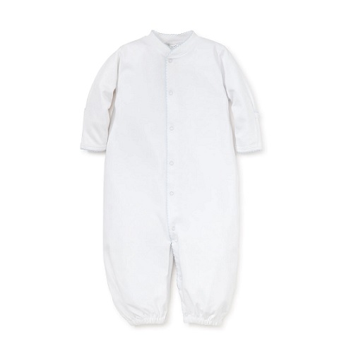 Kissy Kissy White with Blue Trim Convertible Gown