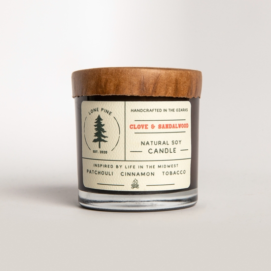 Lone Pine Clove & Sandalwood Soy Candle