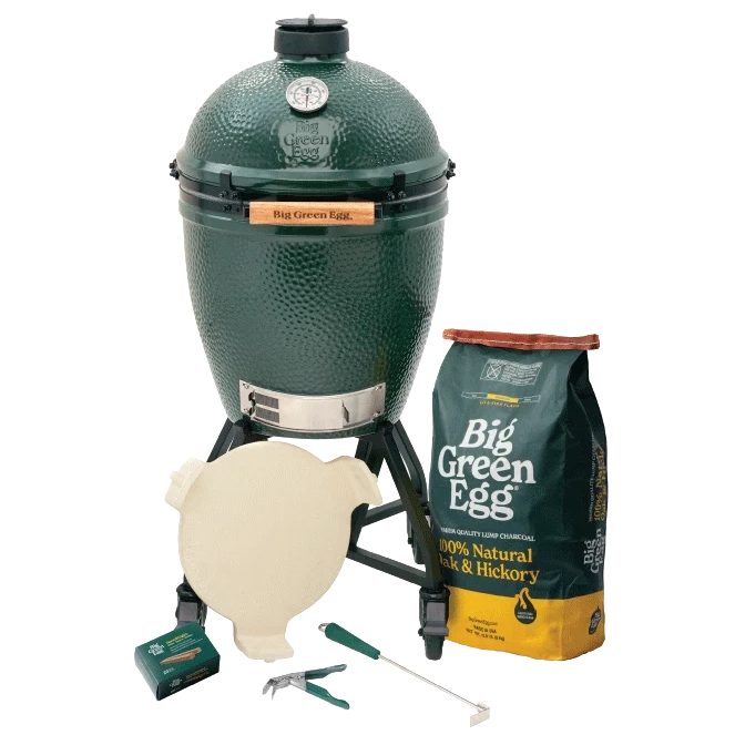 Big Green Egg Large Grill in an intEGGrated Nest+Handler Package