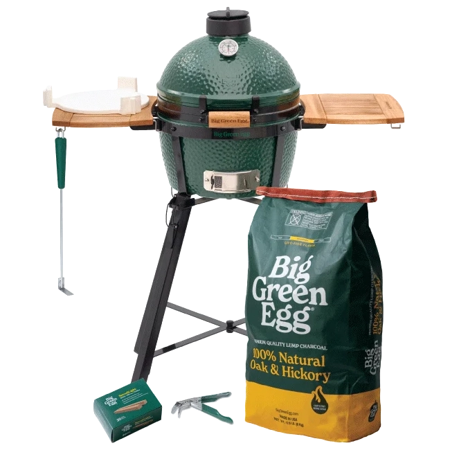 Big Green Egg MiniMax with Nest and Acacia Mates Package