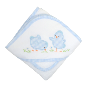 3 Martha's Blue Chick Hooded Towel & Wash Cloth