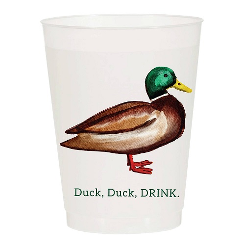Duck Duck Drink Mallard Watercolor Reusable Cups - Set of 10
