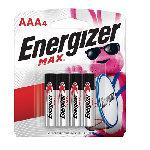 Energizer Max AAA Batteries (4 Pack)