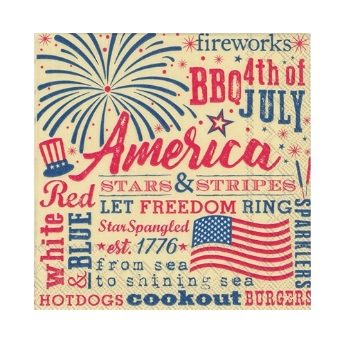 Fourth Of July Cocktail Napkins 20pk