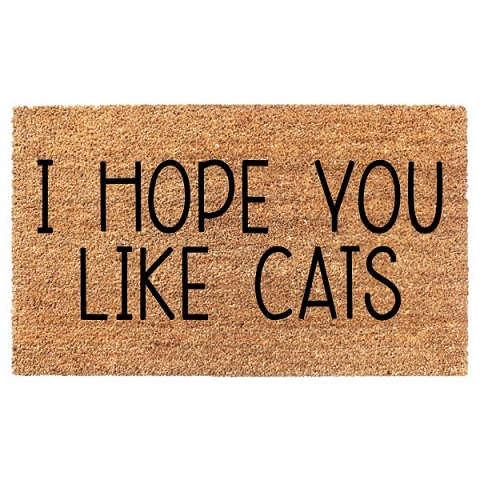 Sip Sip Hooray: Hope You Like Cats Doormat