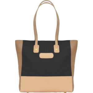Jon Hart Highland Park Tote - Black with Saddle Sides
