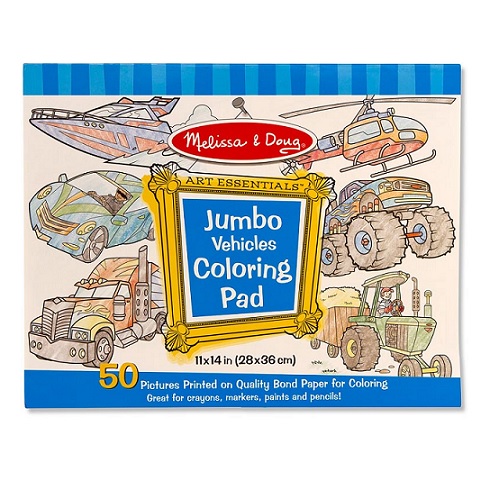 Melissa & Doug Jumbo Vehicles Coloring Pad