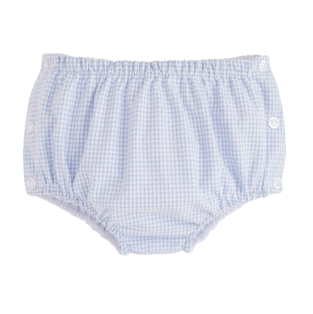 Little English Blue Gingham Diaper Cover