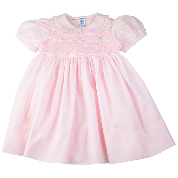 Feltman Brothers Lacy Smocked Dress - Pink