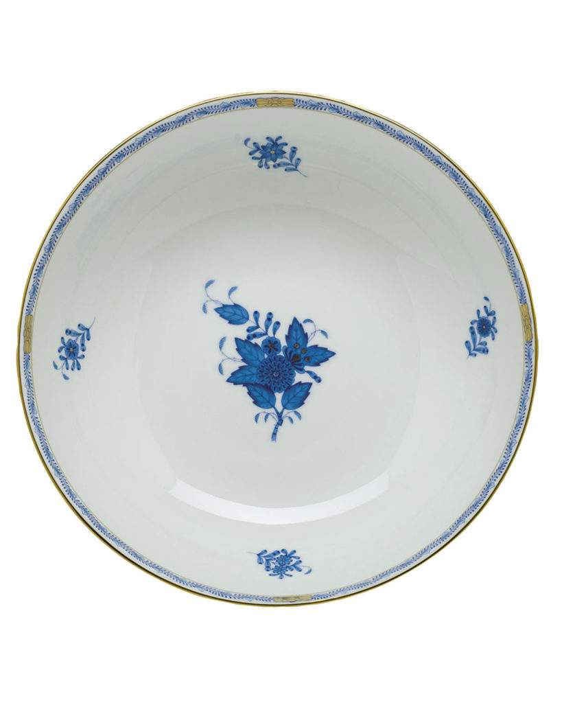 Herend Chinese Bouquet Blue Medium Bowl