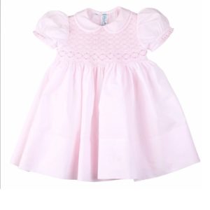 Feltman Brothers Collared Smocked Dress - Pink