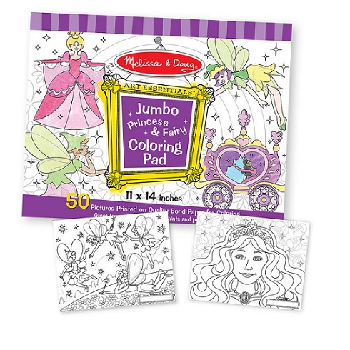 Melissa & Doug Jumbo Princess & Fairy Coloring Pad