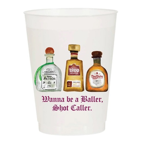 Wanna be a Baller Shot Caller - Reusable Cups - Set of 10