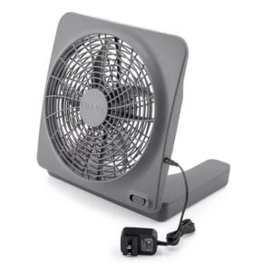 Treva 10" Battery Powered Portable Basic Fan with Adapter