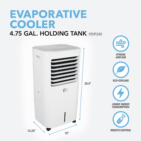 Perfect Aire 240CFM Portable Evaporative Cooler | Berings