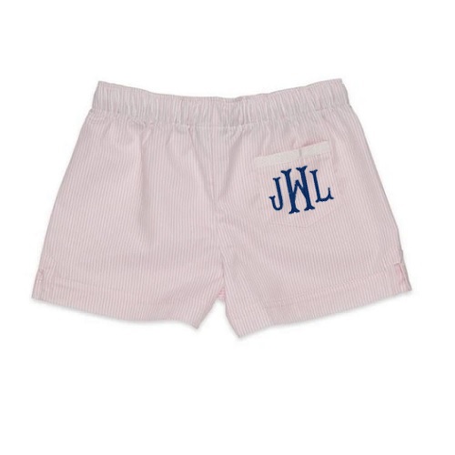 Claridge + King The Boxer Short in Pink Powder Stripe